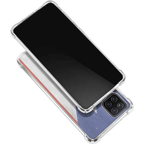 Puerto Rico Flag Distressed Galaxy A12 Clear Case
